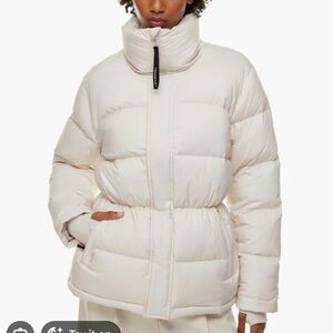 Aritzia Cream Puffer Jacket